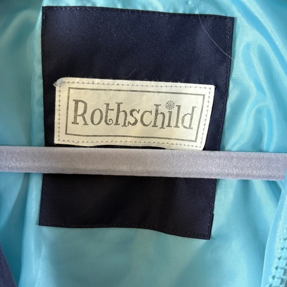 Kids Rothschild Puffer Jacket Navy Blue Aqua White Hooded Winter‎ Coat SIZE XL - Picture 4 of 8